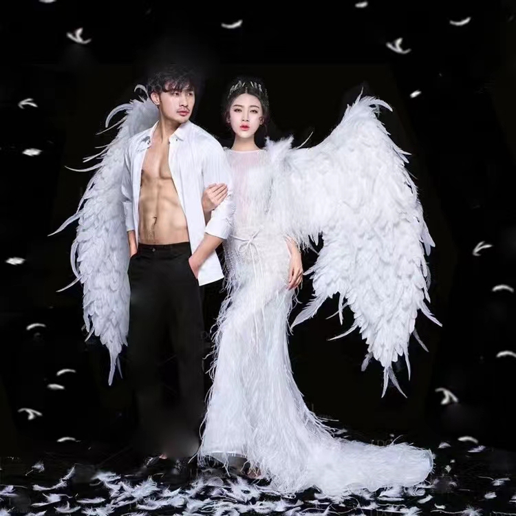 Victoria's Secret Black Wings Same Style Model Runway Stage Performance Feather Angel Props Tiktok Influencer Photo Shoot