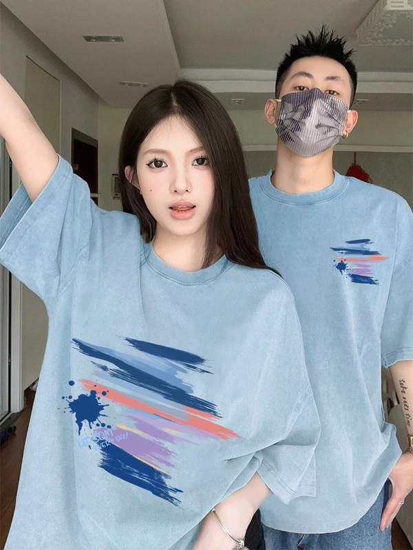 Special Couple Outfits Summer Wear 2026 New Short-Sleeved T-Shirt High-End Suit Unique Loose Clothing Disoo Special Couple Outfits Summer Wear 2026 New Short-Sleeved T-Shirt High-End Suit Unique Loose Clothing Disoo