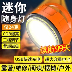 New High-Intensity Portable Mini Work Light Keychain Small Flashlight Multifunctional Magnetic Portable Light Rechargeable Light for Home