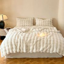 Tuscan Faux Rabbit Fur Winter Warm Blankets for Beds High En