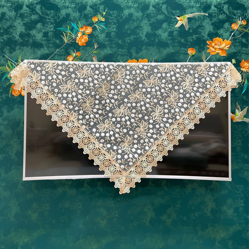 Cover Cloth TV Dust cover Modern Brief Lace Dust Cap Cloth TV fabric Versatile Universal Cover of the Four Seasons-Taobao