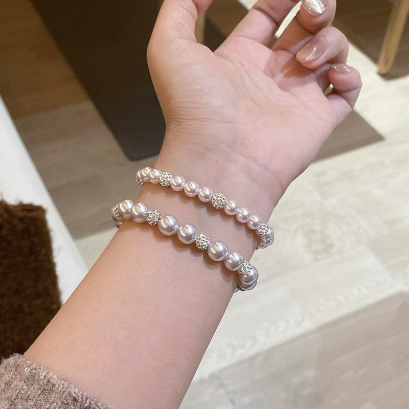 2026 New Model Manta Rose Pearl Bracelet for Women, Light Luxury Sparkling Diamond Bracelet, Stackable Beaded Bracelet, Gift for Girlfriend or Best Friend