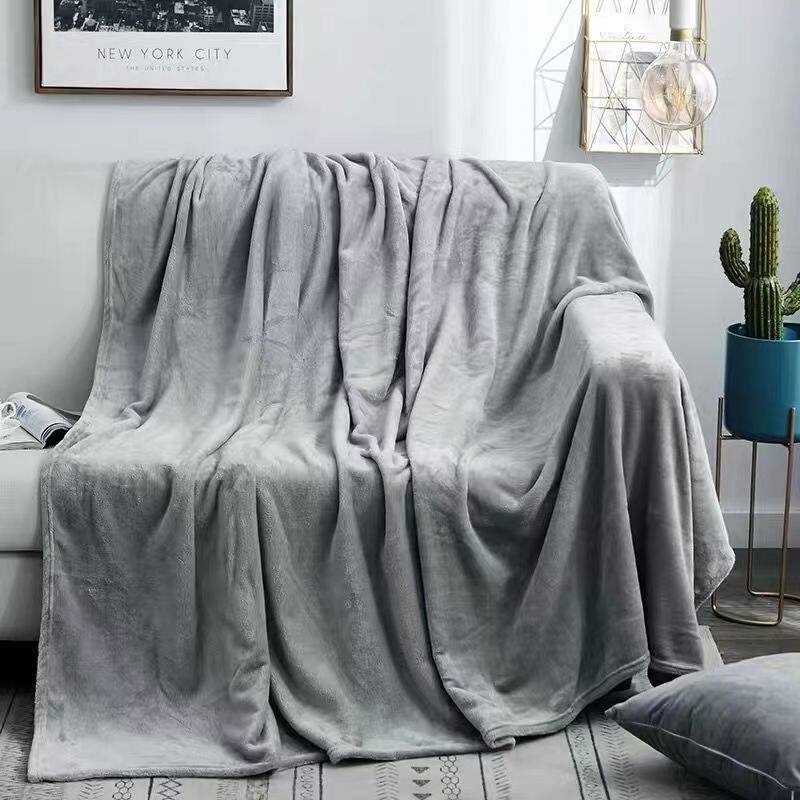 Milk Fluff Blanket Afternoon Nap Office Cloak Thin Air Conditioning Cover Blanket Coral Flannel Sofa Small Quilt Bed With-Taobao