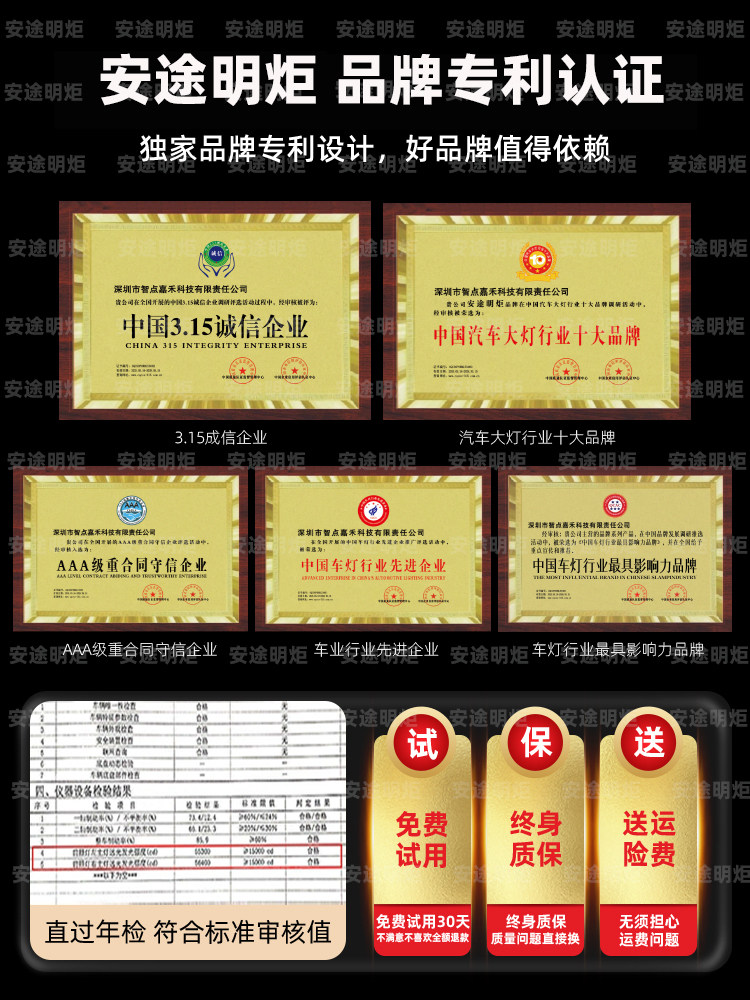 Car Led Laser Headlight Modification with Lens, Integrated High and Low Beam, Strong Light, Super Bright, Focused High-Brightness Bulb