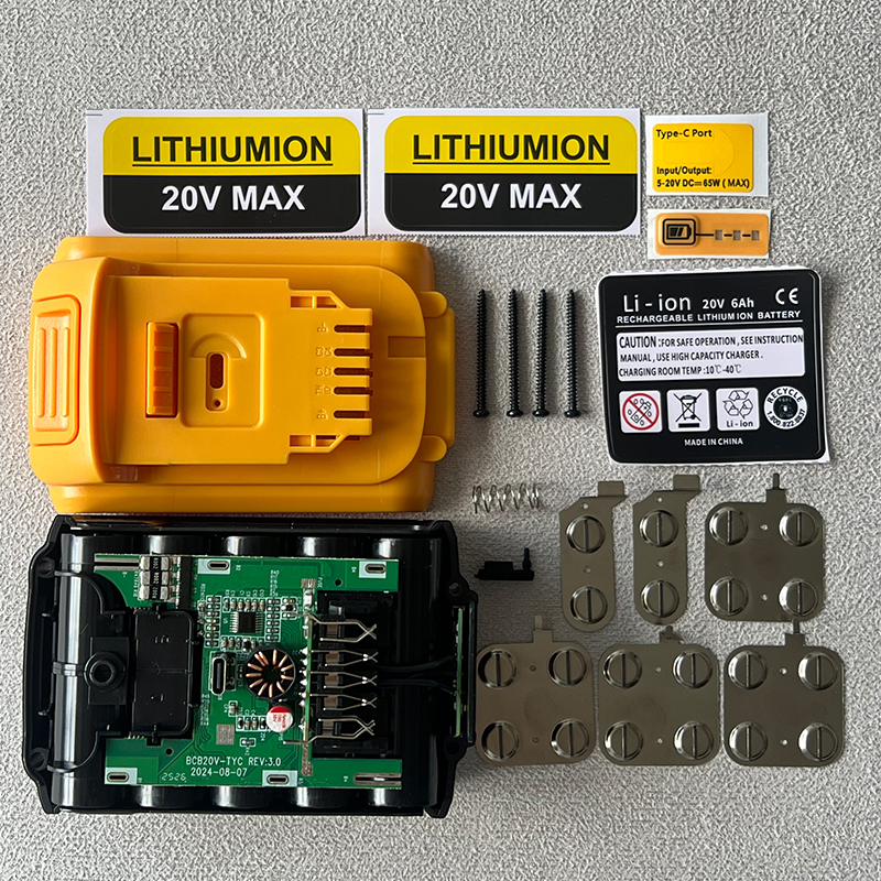 Replacement for Dewalt Battery Housing Kit with Led Protection Board and Type-C Charging/Discharge 65W Dewalt Kit Replacement for Dewalt Battery Housing Kit with Led Protection Board and Type-C Charging/Discharge 65W Dewalt Kit