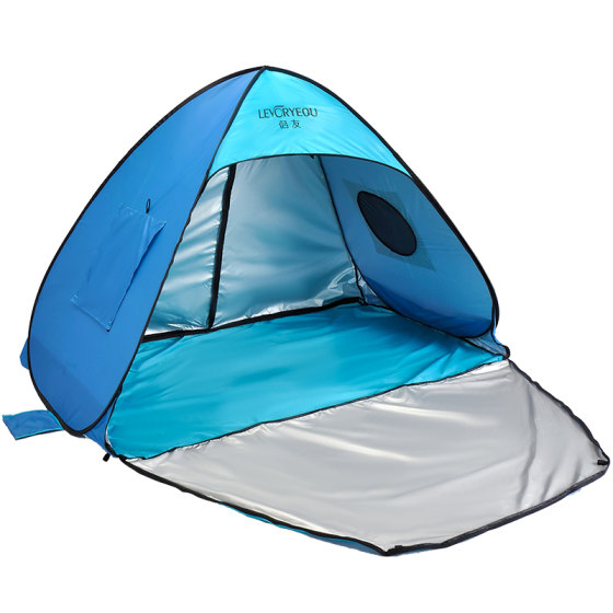 Outdoor beach tent, seaside sunshade, quick-opening, portable, folding, fully automatic, enlarged children's simple fishing tent