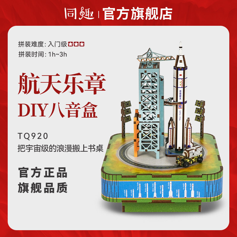 The Same Anecdology Box Spaceflight Musical Chapter authorizes the Long March 2 Rocket Aircraft Toys Space Station Spaceship-Taobao