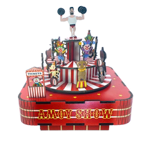 Tongqu official music box circus Sisyphus building block music box diy handmade birthday gift childrens toys