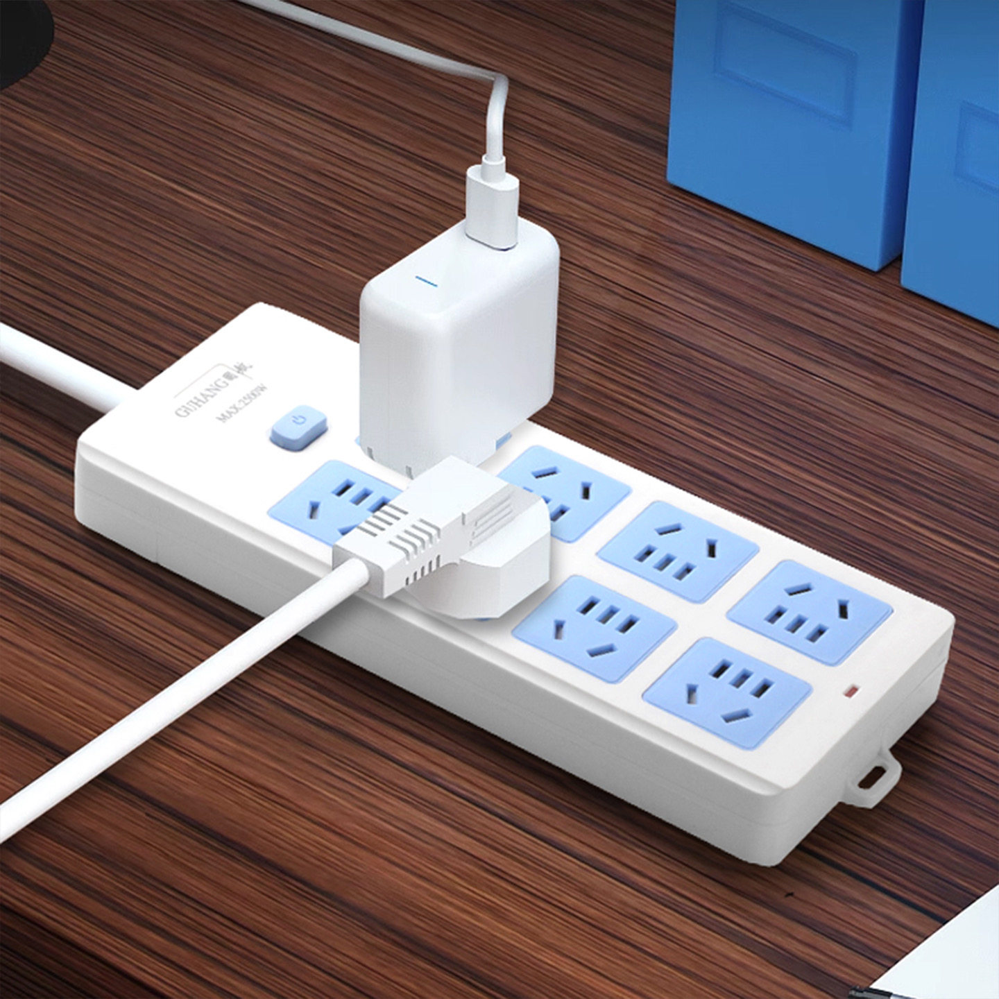 Pure Copper Power Strip with Cord, Multi-Functional Power Strip, Household Power Strip with Independent Switches, Multi-Socket Power Strip