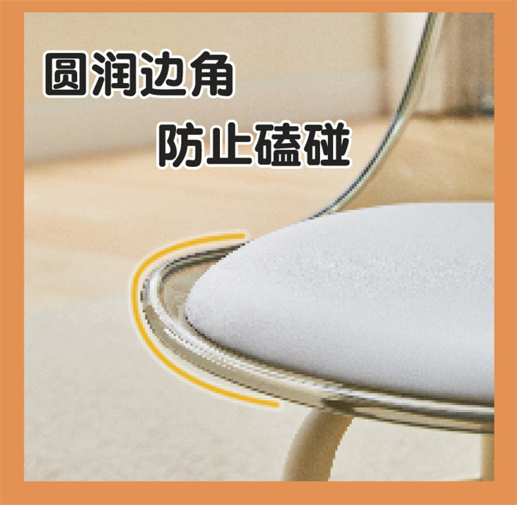【新家的100个快递】亚克力透明凳子家用小矮凳滑轮移动靠背椅子详情9