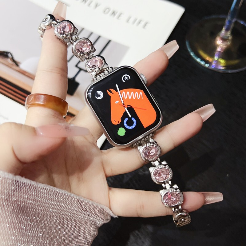 Suitable for iWatch Strap S8 Apple 8 Watch 7 Five-Leaf Clover Apple Watch Women's Model Watchs High-End S7 Fashion Se with Diamonds Ultra Watch Chain iPhone Trendy 6Th Generation New Model Suitable for iWatch Strap S8 Apple 8 Watch 7 Five-Leaf Clover Apple Watch Women's Model Watchs High-End S7 Fashion Se with Diamonds Ultra Watch Chain iPhone Trendy 6Th Generation New Model