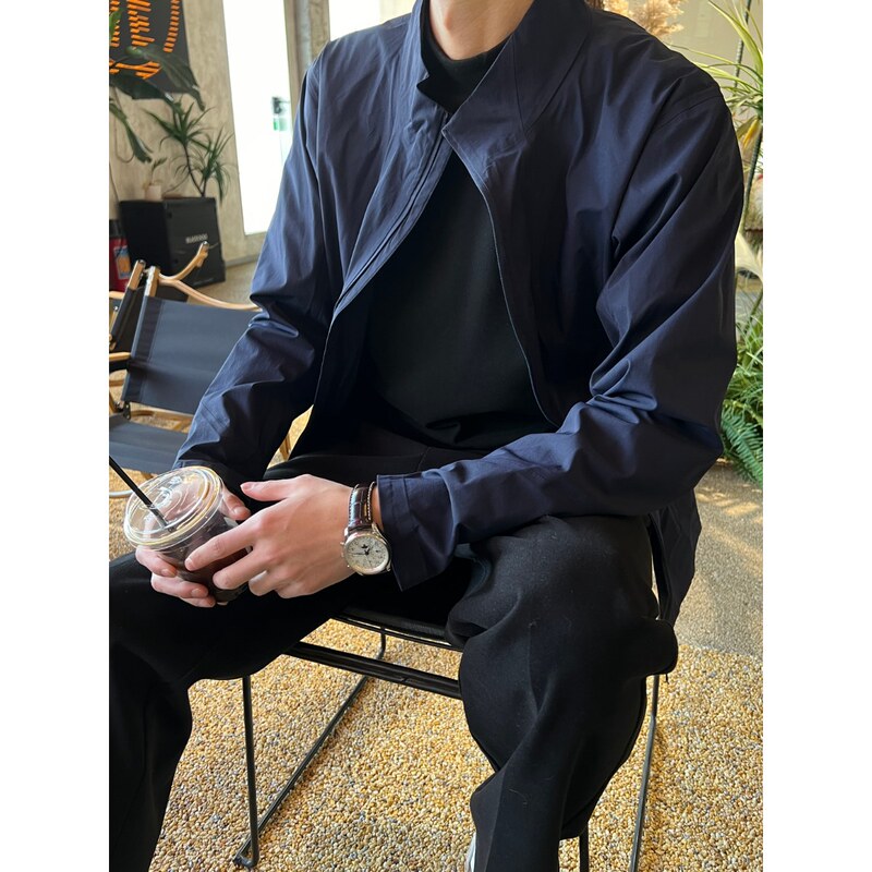 Fully Glued Textured Jacket, Light Outdoor Stand-Up Collar Element, Men's Business Jacket, Softshell Jacket