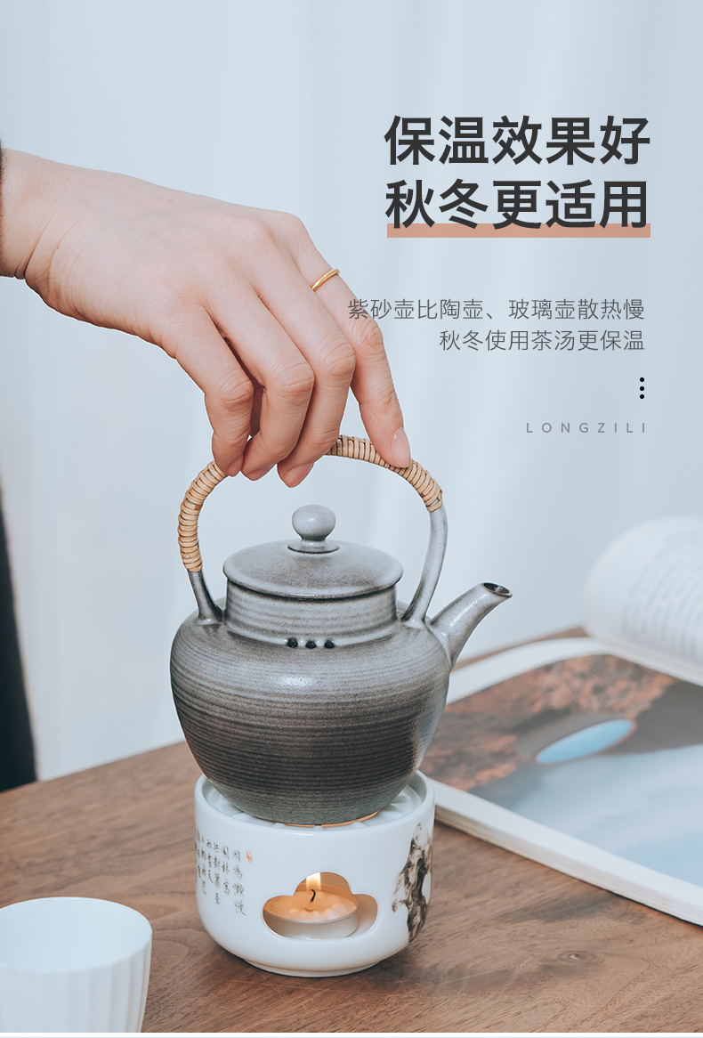 Made in jingdezhen kung fu tea pure manual Japanese girder ash glaze cooking pot not it the kettle