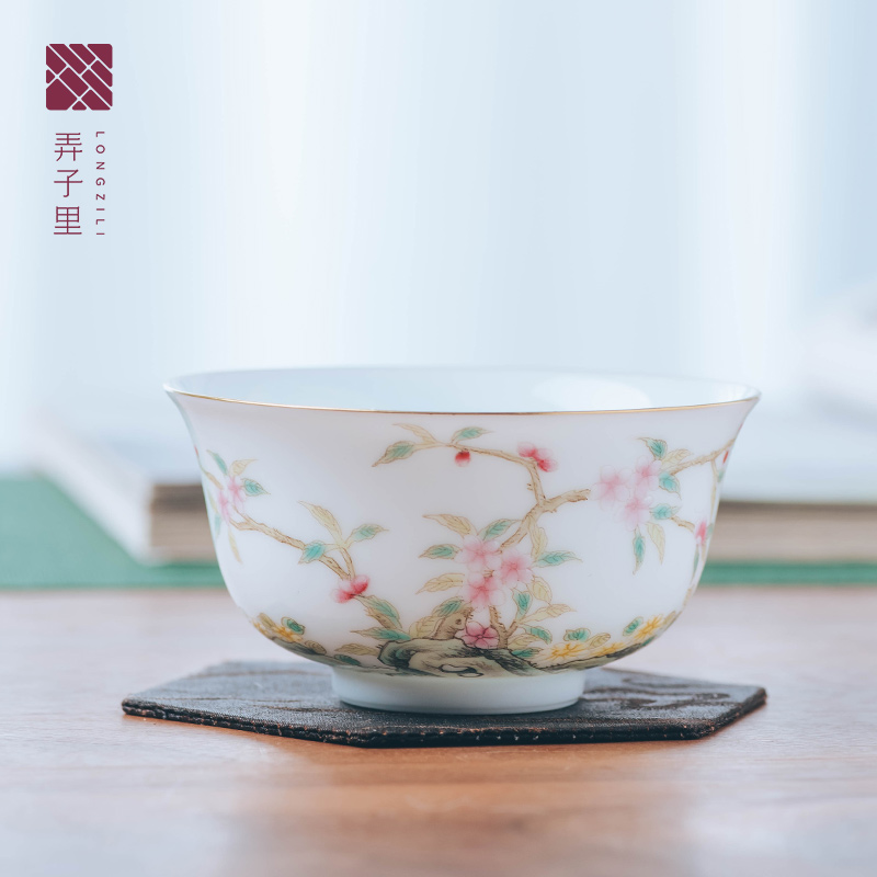 Master cup single CPU high - end jingdezhen in child pay big if he had not violet arenaceous hand - made ShaTang cup host a cup of tea