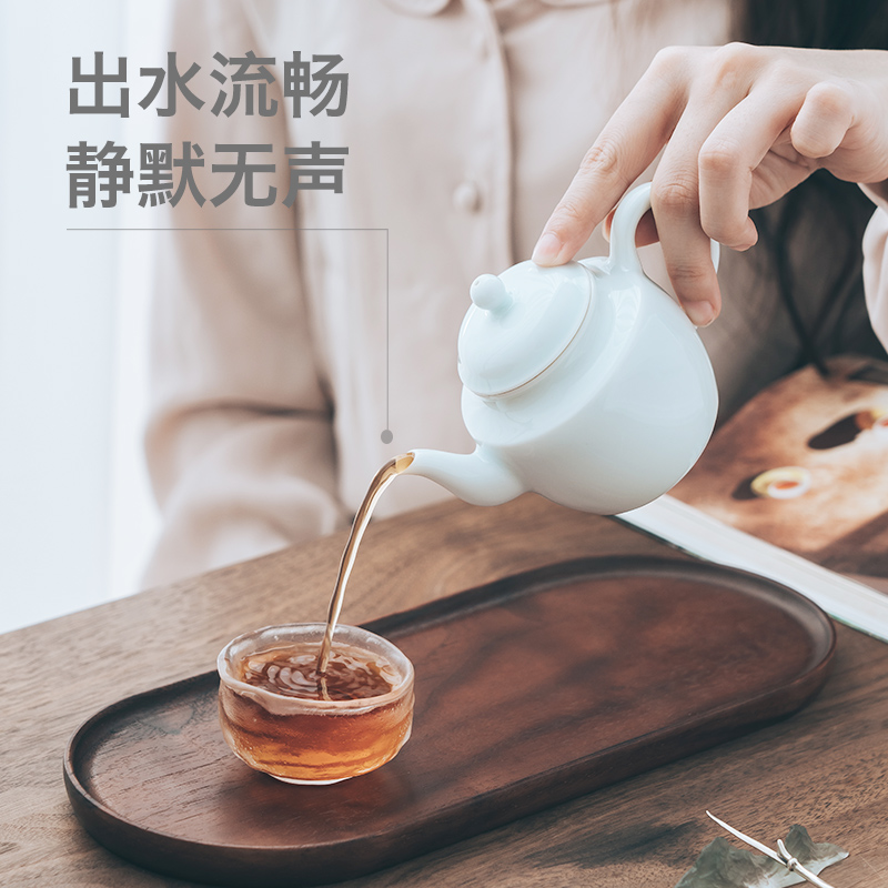 All made in jingdezhen glaze palace DengHu pure manual contracted large teapot ultimately responds kungfu tea set the teapot