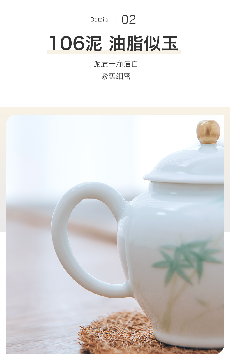 Get in the manual of violet arenaceous kung fu tea pot jingdezhen tea set small teapot little teapot with one person