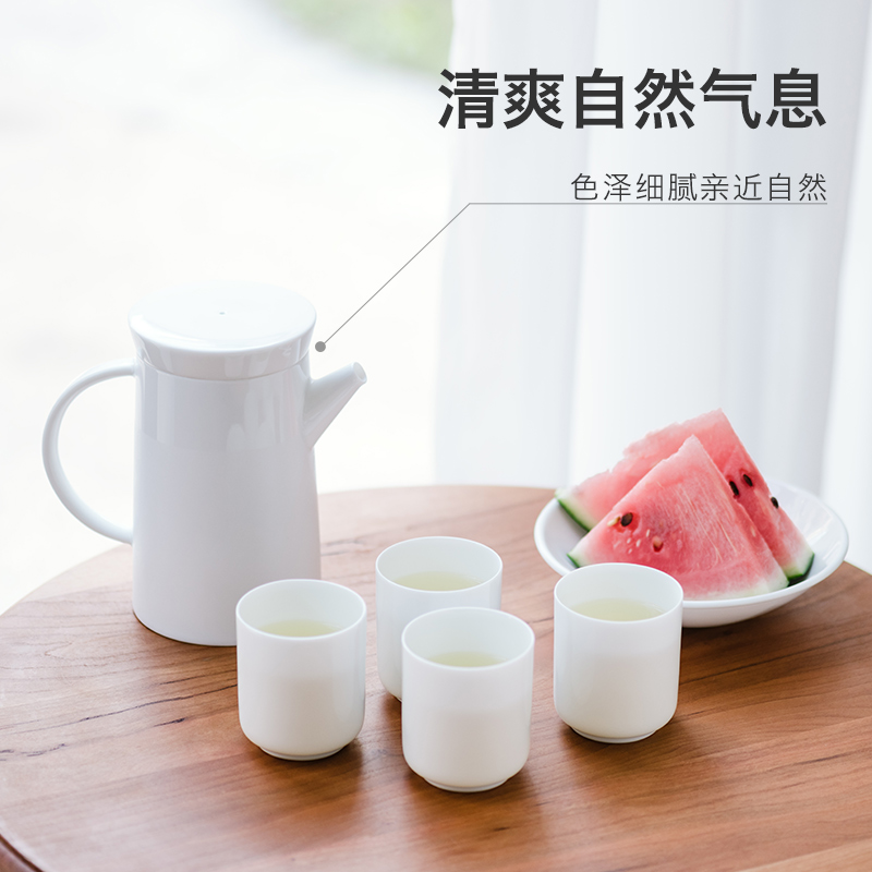 Big jingdezhen ceramic cool son kettle kung fu tea set household glass pot of white porcelain teapot teapot set