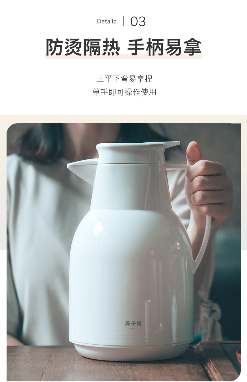 Made in jingdezhen kettle high - capacity portable domestic ivory white dolphins insulation KaiShuiHu kettle