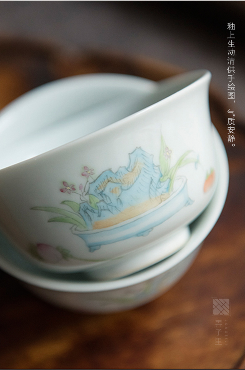 In the child masters cup single jingdezhen kung fu tea set the purple ceramic sample tea cup lamp cup white porcelain cup