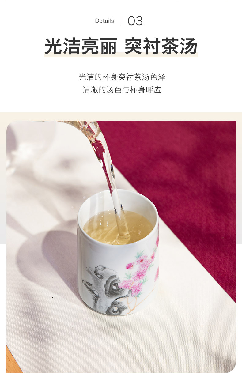 Make white porcelain in jingdezhen kung fu tea tea cup pure manual hand - made household contracted hand master trophy cup