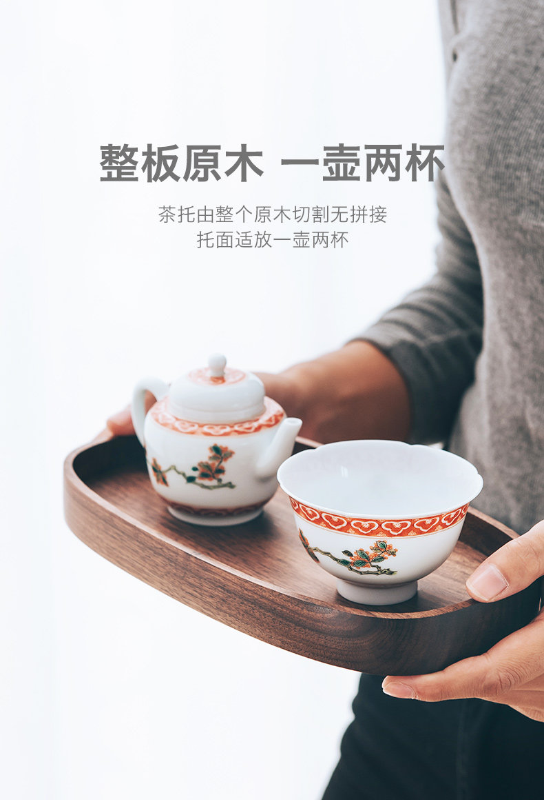 Made in jingdezhen tea accessories and hot water cup saucer contracted walnut tea tea tray cup mat