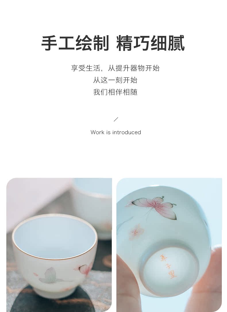 Made in jingdezhen ceramic masters cup sample tea cup pure manual hand - Made koubei kung fu tea set for the cup