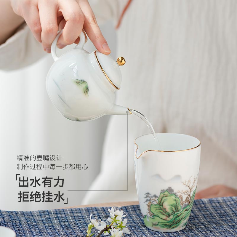 Get in jingdezhen ceramic teapot single pitcher kung fu tea set ceramic pot of household small capacity filter handle