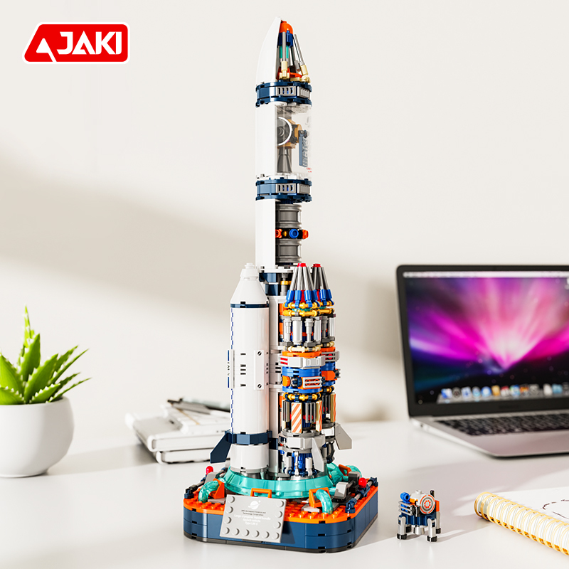 Jaki Jiaqi Building Blocks Dawn Five Rocket Aerospace Model Assembly Ornament Gift for Boys Toy Birthday Present 10