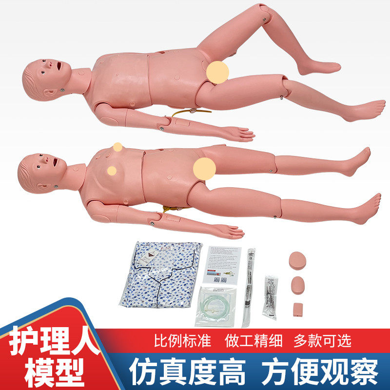 多功能男女导尿创伤医学静脉输液模拟护理人模型打针医用假人护理