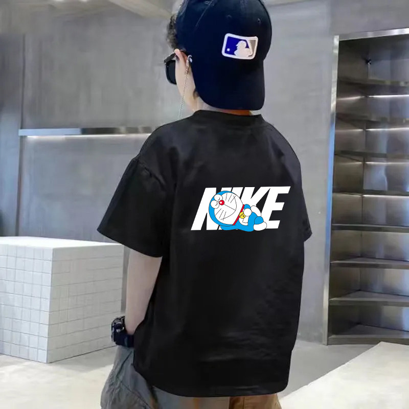 儿童纯棉T恤夏季短袖2024新款帅气时髦中大童男童上衣体恤童装潮详情10