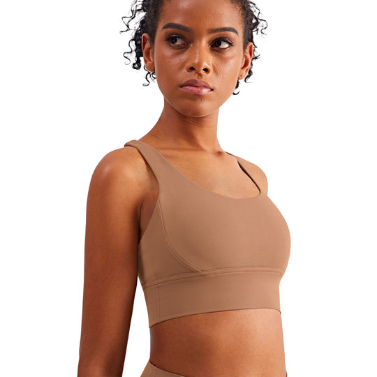 Nuls nude classic yoga bra double-line cross-beautiful back detachable fitness low-intensity frisbee sports bra