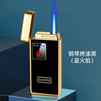 Черная зажигалка [синее пламя] [Подарочная коробка]