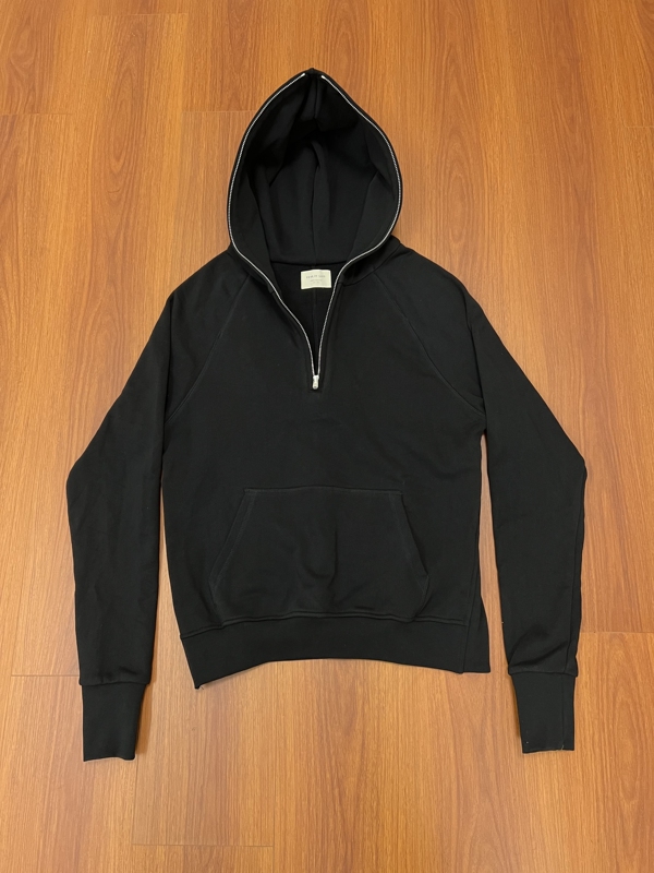 【15 Days for Delivery】Fog3Rd Black Half-Zip Sweatshirt Pullover with Slit 480g Pure Cotton High Street Emperor Original 【15 Days for Delivery】Fog3Rd Black Half-Zip Sweatshirt Pullover with Slit 480g Pure Cotton High Street Emperor Original