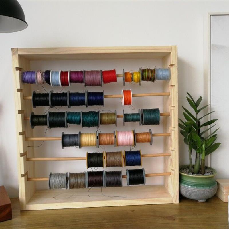 Spool Storage Rack, Fly Hook Tying Tool Storage Box, Sewing Thread Pagoda Wax Thread Bobbin Thread Storage Display Rack
