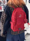 New Niche ins Red Backpack, Double-Shoulder High School Student Bag, Large Capacity, Simple and Versatile, College Student Commuter Bag