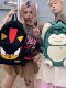New LAOSHU Campus Versatile Sonic Shadow Black Plush Niche Backpack Couple Student Travel School Bag