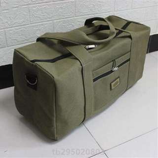 Travel bag one-shoulder canvas handbag outdoor luggage bag travel work {wear-resistant cross-travel business bag oblique large capacity