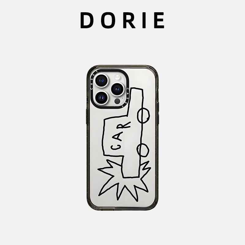 Dorie Celebrity-Style Car Lines Design Suitable for Iphone15/14/13/Plus/Pro/Max Artist Collaboration Phone Case 12/11