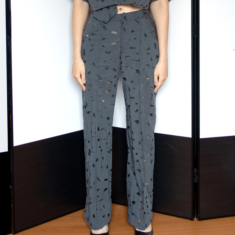 Clearance Sale, No Returns or Exchanges, Hollow-Out Design, Niche Style, Straight Low-Waist Wide-Leg Pants, Boyfriend Style