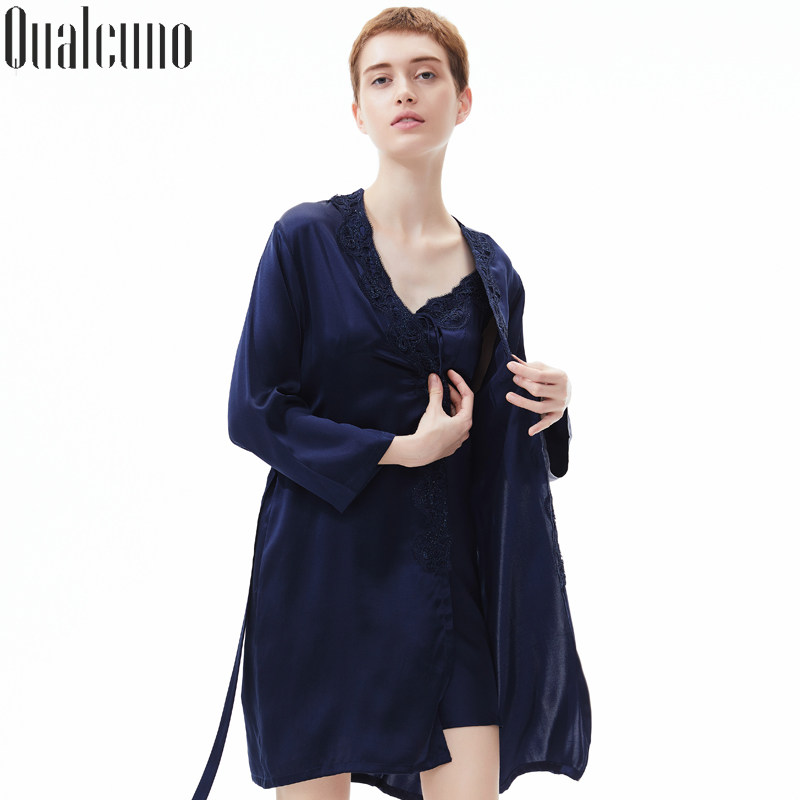 Sexy silk pyjamas summer sling pajamas pajamas set thin silk solid silk home clothes