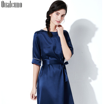 qualcuno true silk sleeping skirt woman summer long sleeve silk pyjamas heavy pound mulberry silk thin princess winehouse conserved