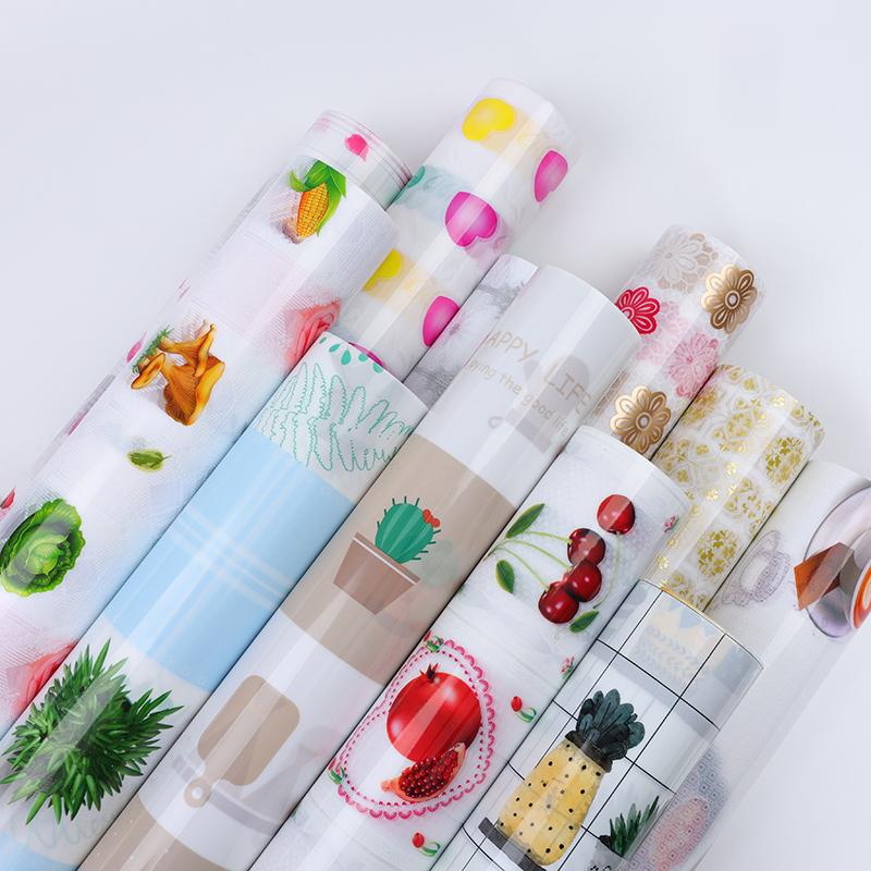 Plastic Printed Tablecloth Waterproof and Oil-Proof Kitchen Cabinet Wall Table Coffee Table Restaurant Dormitory No-Wash Plastic Tablecloth