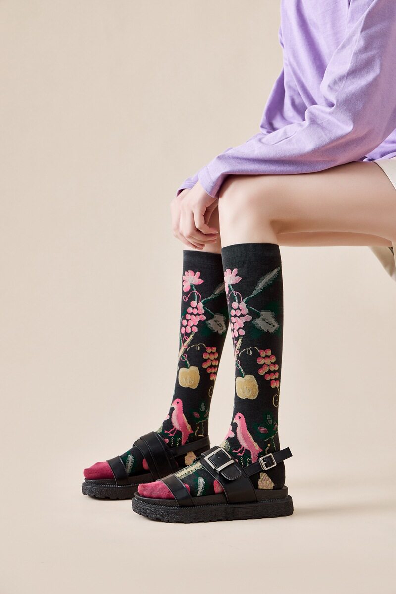 Носки medium and high tube calf and knee socks french ins style re Aishang