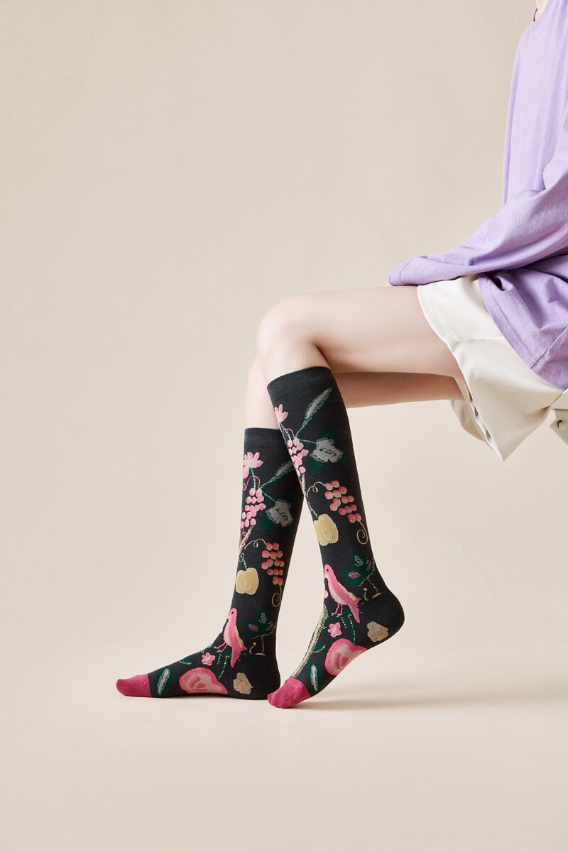 Носки medium and high tube calf and knee socks french ins style re Aishang