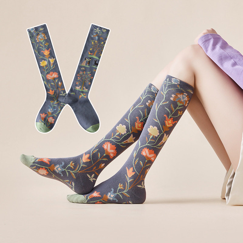 Носки medium and high tube calf and knee socks french ins style re Aishang