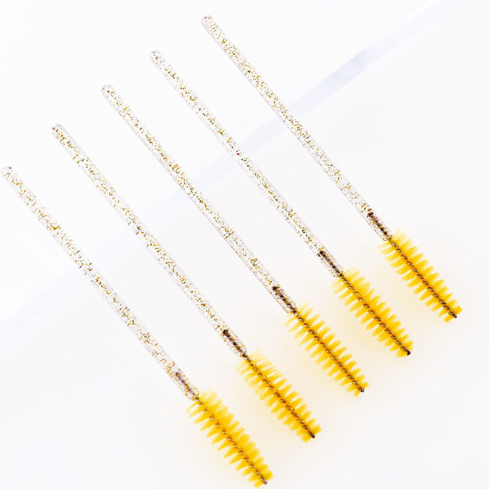Полотенца одноразовые мыть maange 50 pcs crystal handle one-off eyelash brush yellow be