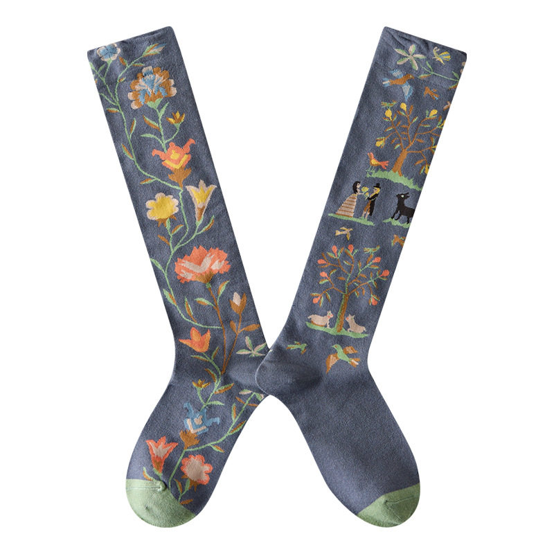 Носки medium and high tube calf and knee socks french ins style re Aishang