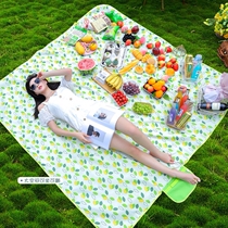 Picnic mat spring waterproof picnic cloth outdoor portable wetproof picnic field mat outing thickening in wind