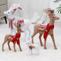 Рождественские украшения Рождественский олень благоприятный олень рабочий стол палевый пятнистый олень декоративные украшения под елку подарки C3