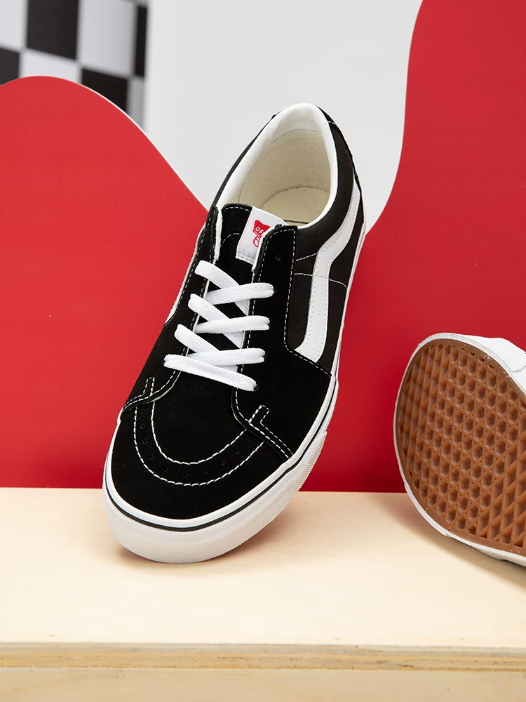 Официальный флагманский магазин VANS Fans: SK8-LOW классика черно-белая ретро уличные мужские спортивные роликовые кеды